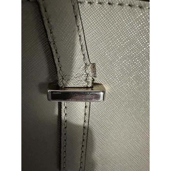 Kate Spade Large Double Zip Beige Cream Shoulder Bag Handbag Purse Read⬇️ - Picture 8 of 11